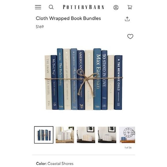 Nautical Blue Curated Collection of Decor Staging Modern Hardcover Books - Picture 5 of 5